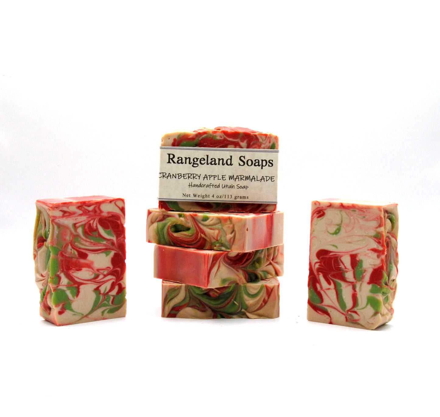 A rich lathering soap that smells like apples, cranberries and cinnamon.