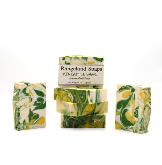 A creamy moisturing soap that the tang of sage and the sweetness of pineapple