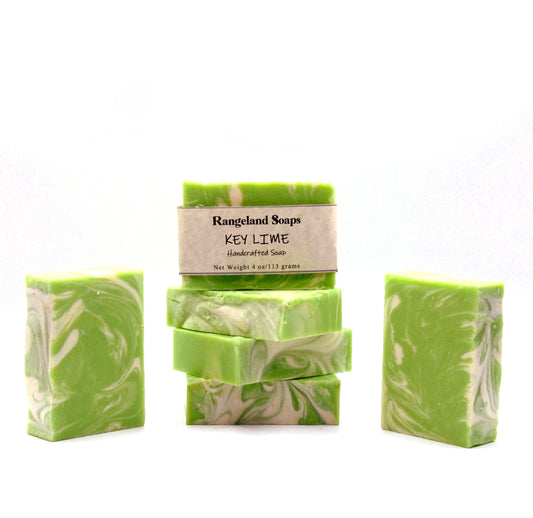 A rich, creamy moisturing soap made with lemon, lime and vanilla.  A true key lime.