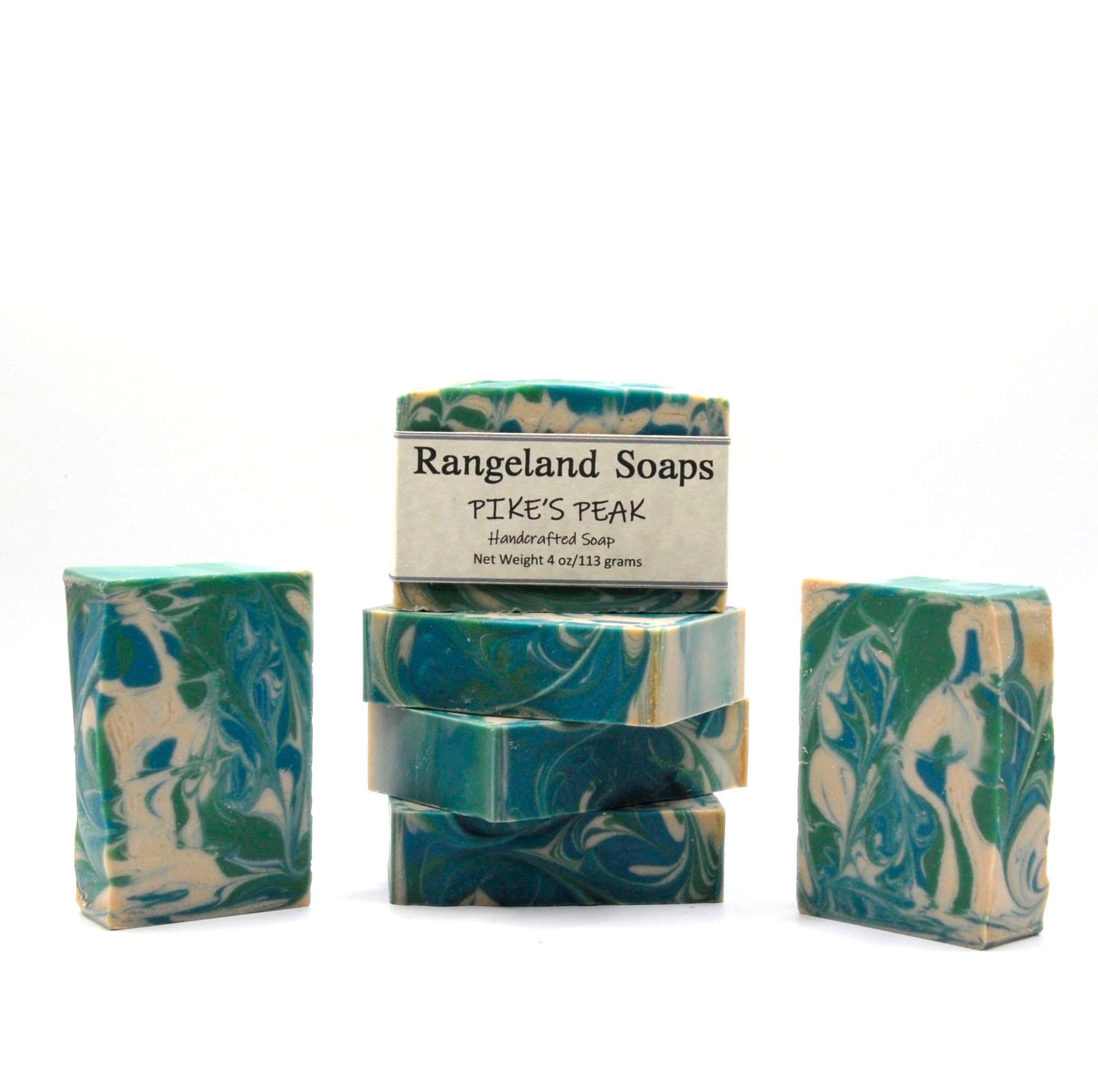 A rich lathering soap that smells like mountain air, citrus, cinnamon and eucalyptus.