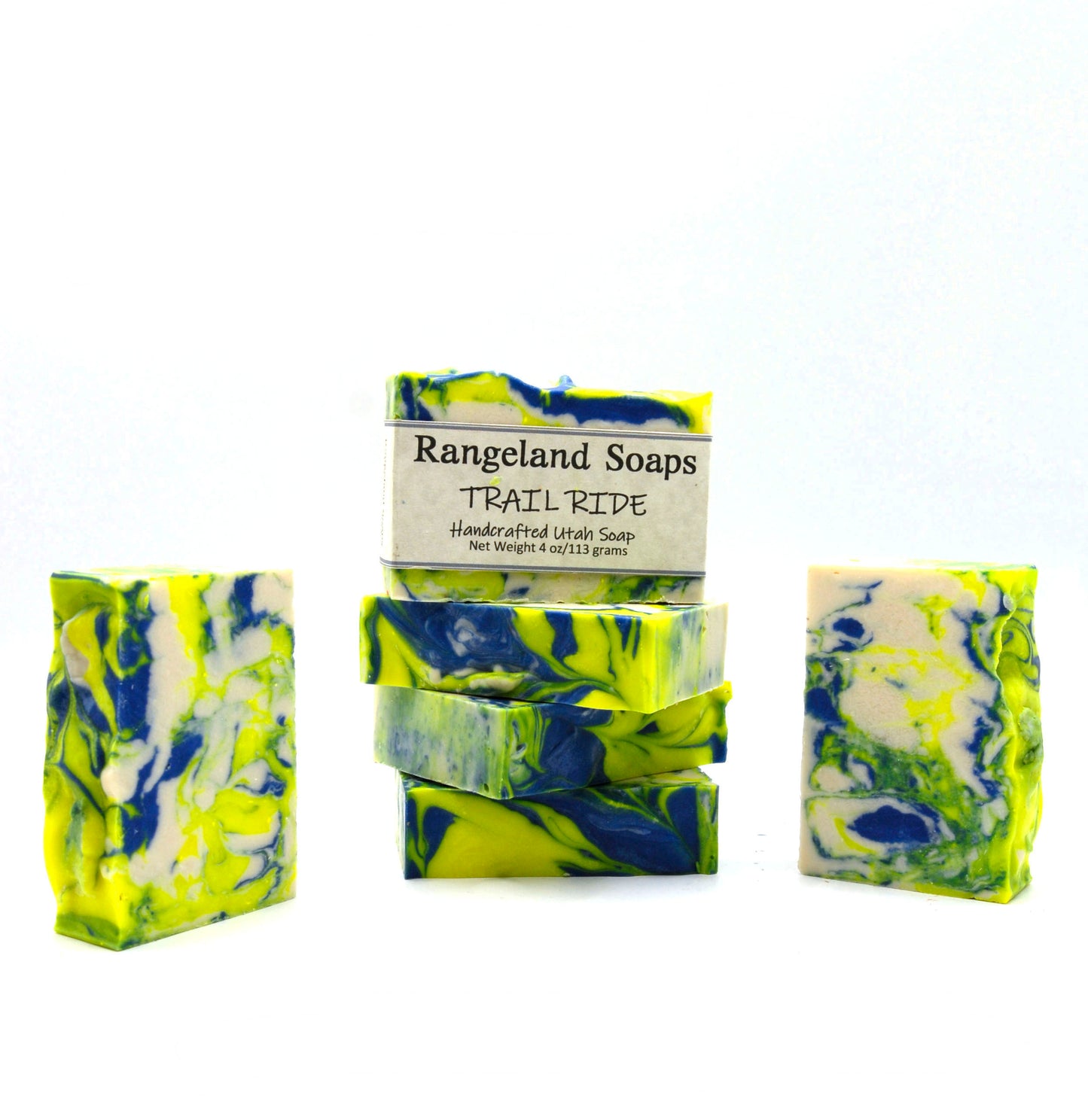 Trail ride is a rich, creamy, moisturizing soap that smells like leather, pine trees, amber and smoke.  It reminds me of a night around the campfire after a day on horseback.